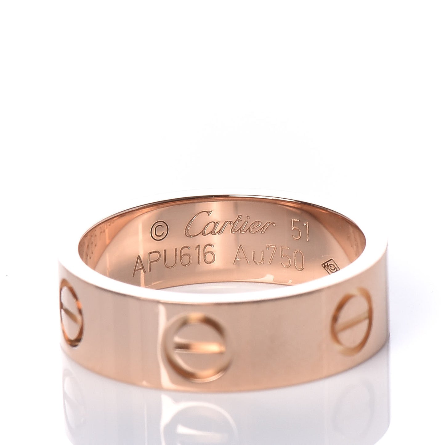 18K Pink Gold 5.5mm LOVE Ring 51 5.75