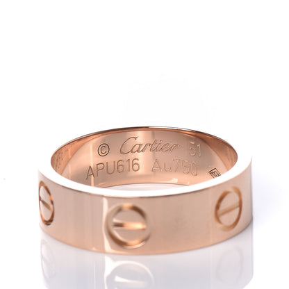 Cartier 18K Pink Gold 5.5mm LOVE Ring 51 5.75 4 of 5