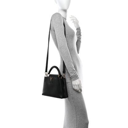 Louis Vuitton Taurillon Capucines BB Black 2 of 14