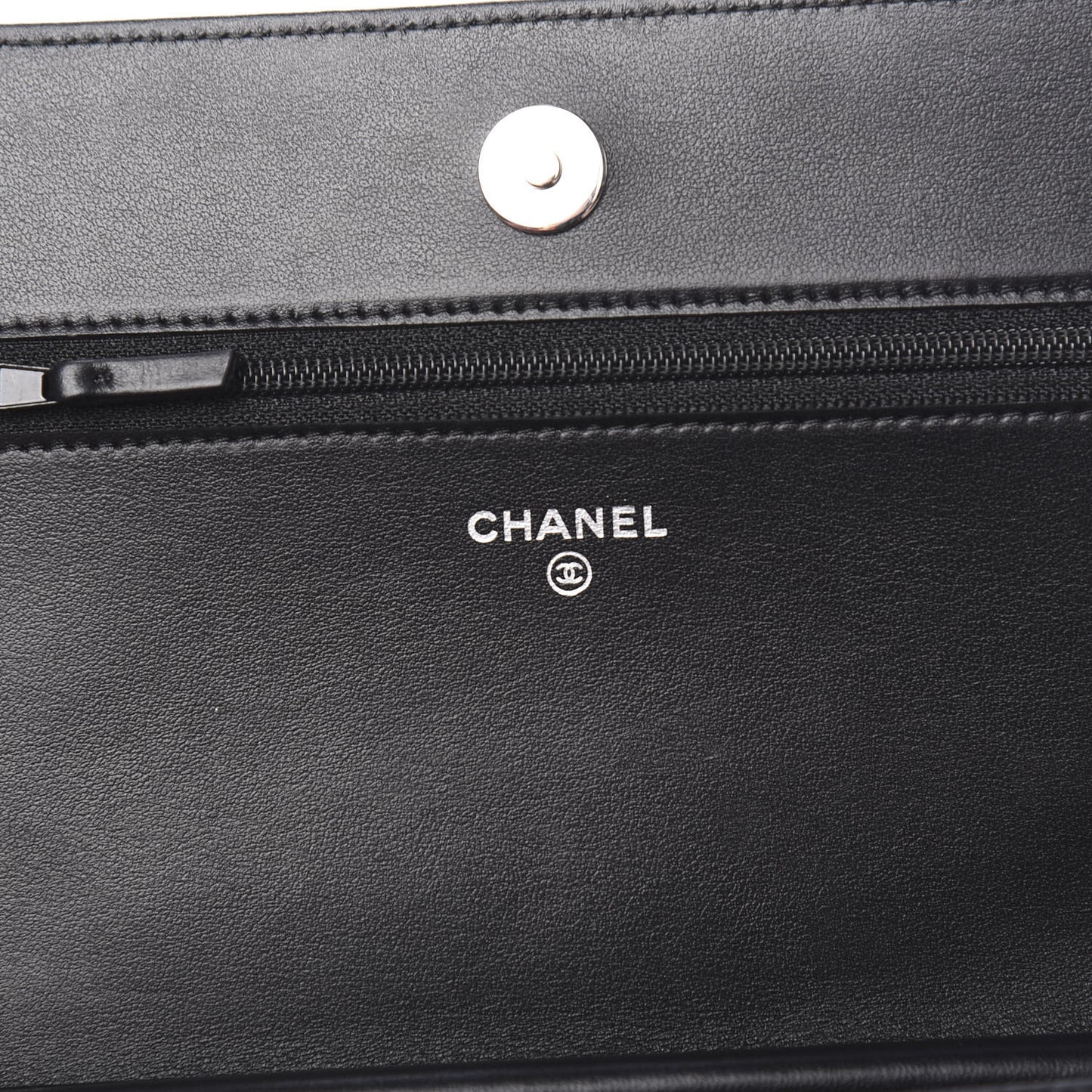 Caviar Quilted Boy Wallet On Chain WOC Black