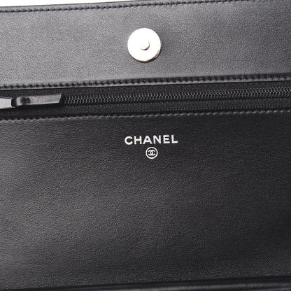 Chanel Caviar Quilted Boy Wallet On Chain WOC Black 5 of 13