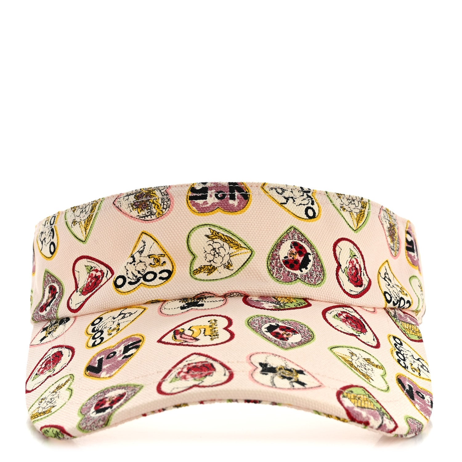 Chanel Cotton Canvas Valentine Visor Light Pink Multicolor 3 of 7