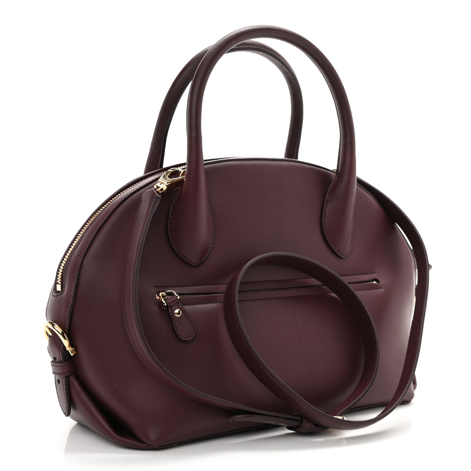 Salvatore Ferragamo Calfskin Fiamma Bag Rouge Black 3 of 8
