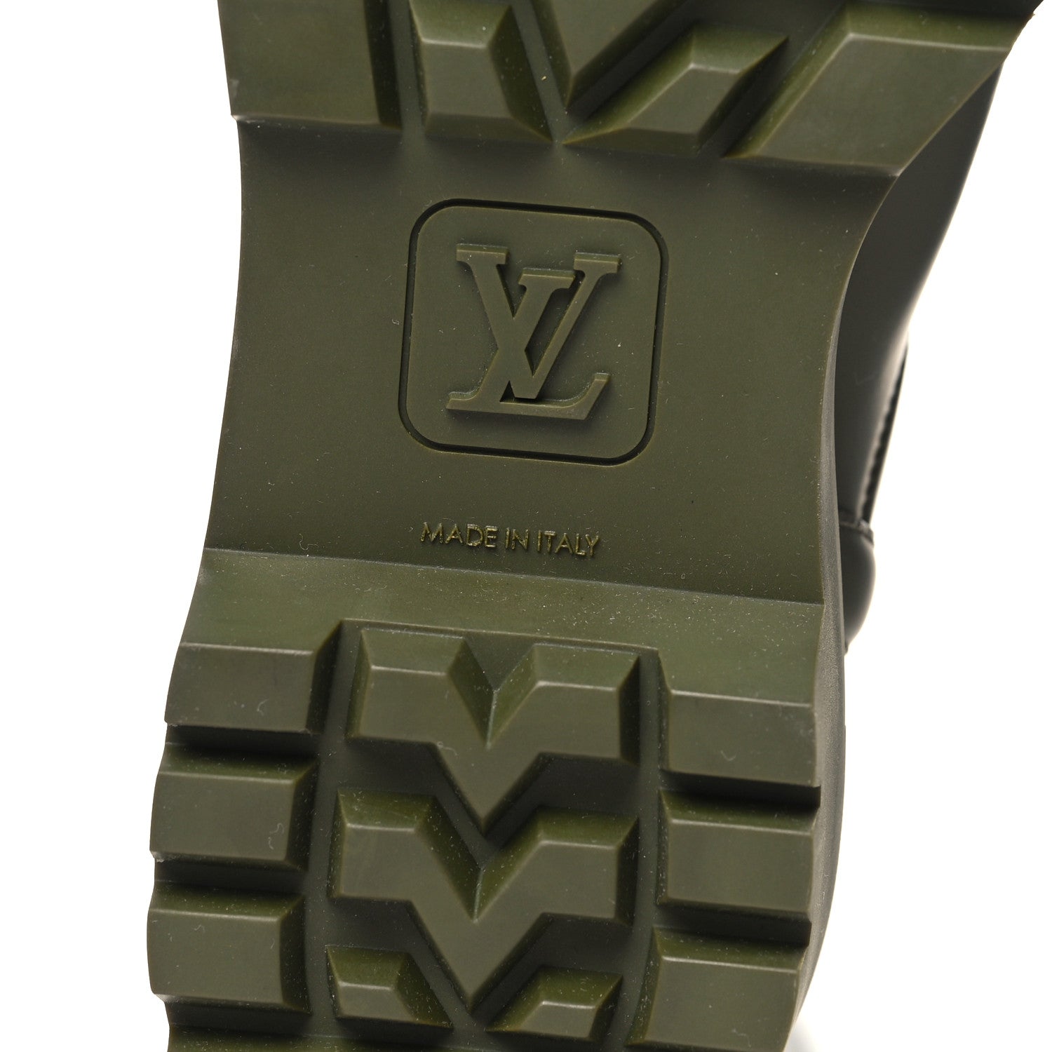 Louis Vuitton Rubber Calfskin Territory Flat Boots 38 Khaki 6 of 9