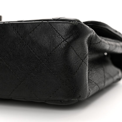 Chanel Crumpled Calfskin Quilted Mini Rectangular Flap So Black 10 of 14