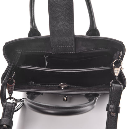 Chanel Nubuck Grained Calfskin Mini Neo Executive Shopper Tote Black 5 of 9