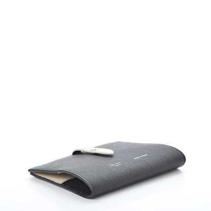 Celine Grained Calfskin Strap Passport Cover Black Chalk 4 of 9
