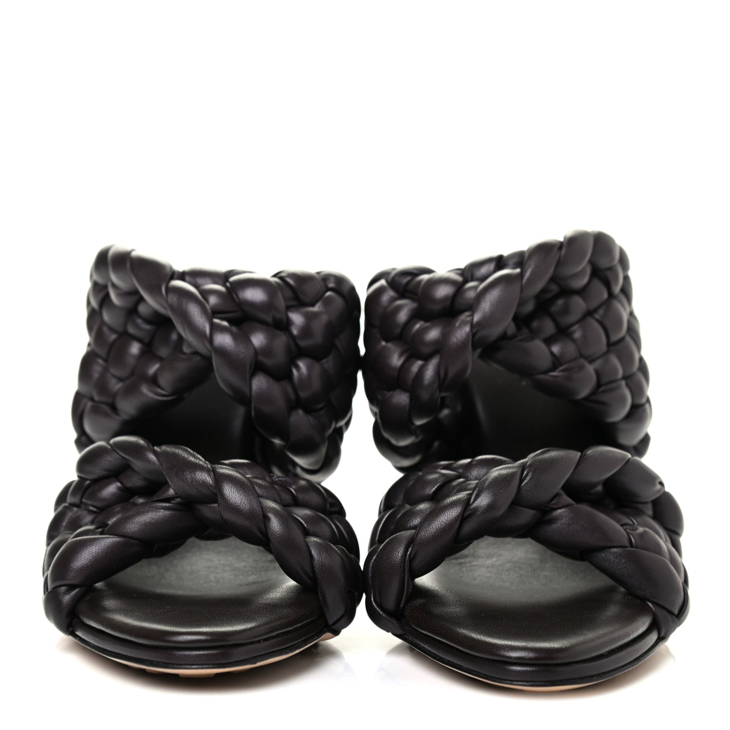 Bottega Veneta Nappa Twisted Padded Intrecciato Curve Slide Sandals 37 Fondant 2 of 10