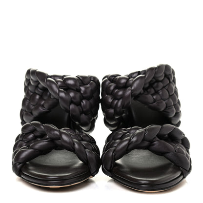 Bottega Veneta Nappa Twisted Padded Intrecciato Curve Slide Sandals 37 Fondant 2 of 10