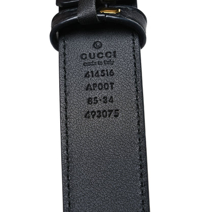 Gucci Calfskin Double G 30mm Belt 85 34 Black 5 of 5