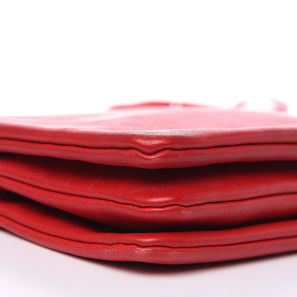Celine Lambskin Small Trio Crossbody Bag Red 10 of 18