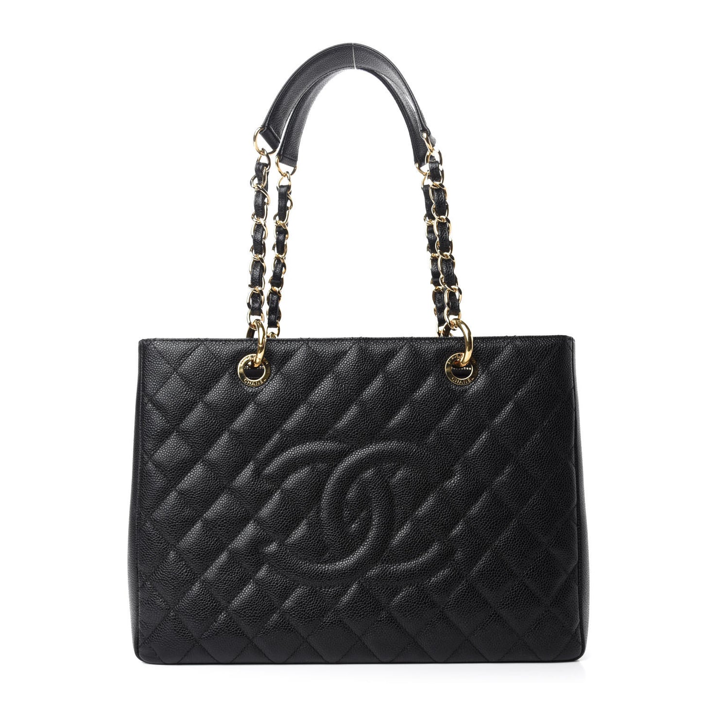 Caviar Quilted Grand Shopping Tote GST Black