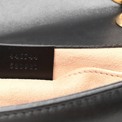 Gucci Calfskin Matelasse Mini GG Marmont Shoulder Bag Black 7 of 11