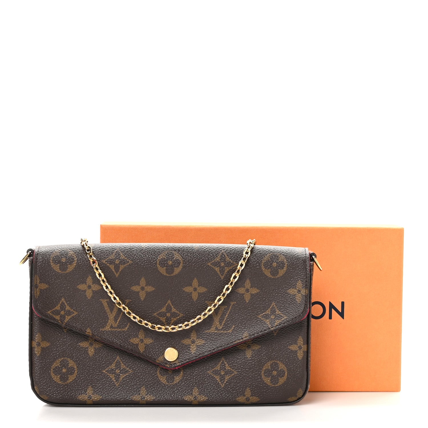 Louis Vuitton Monogram Pochette Felicie Chain Wallet Fuchsia 12 of 12