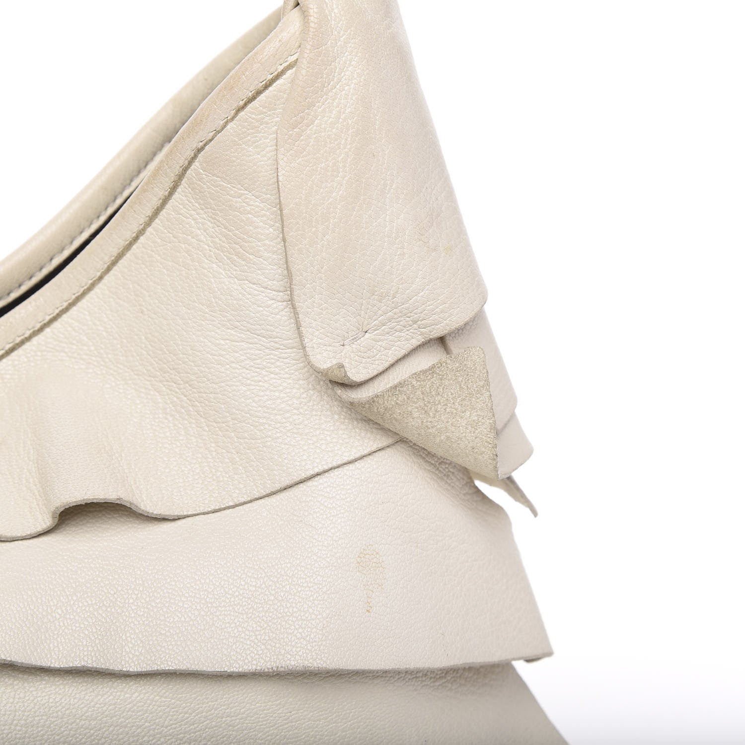 Saint Laurent Chevre Ruffle Saint Tropez White 12 of 14