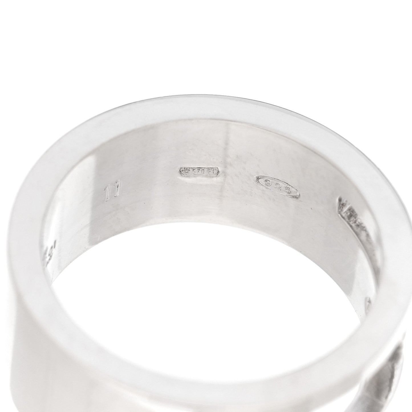 Sterling Silver G Cutout Ring 50 5.5