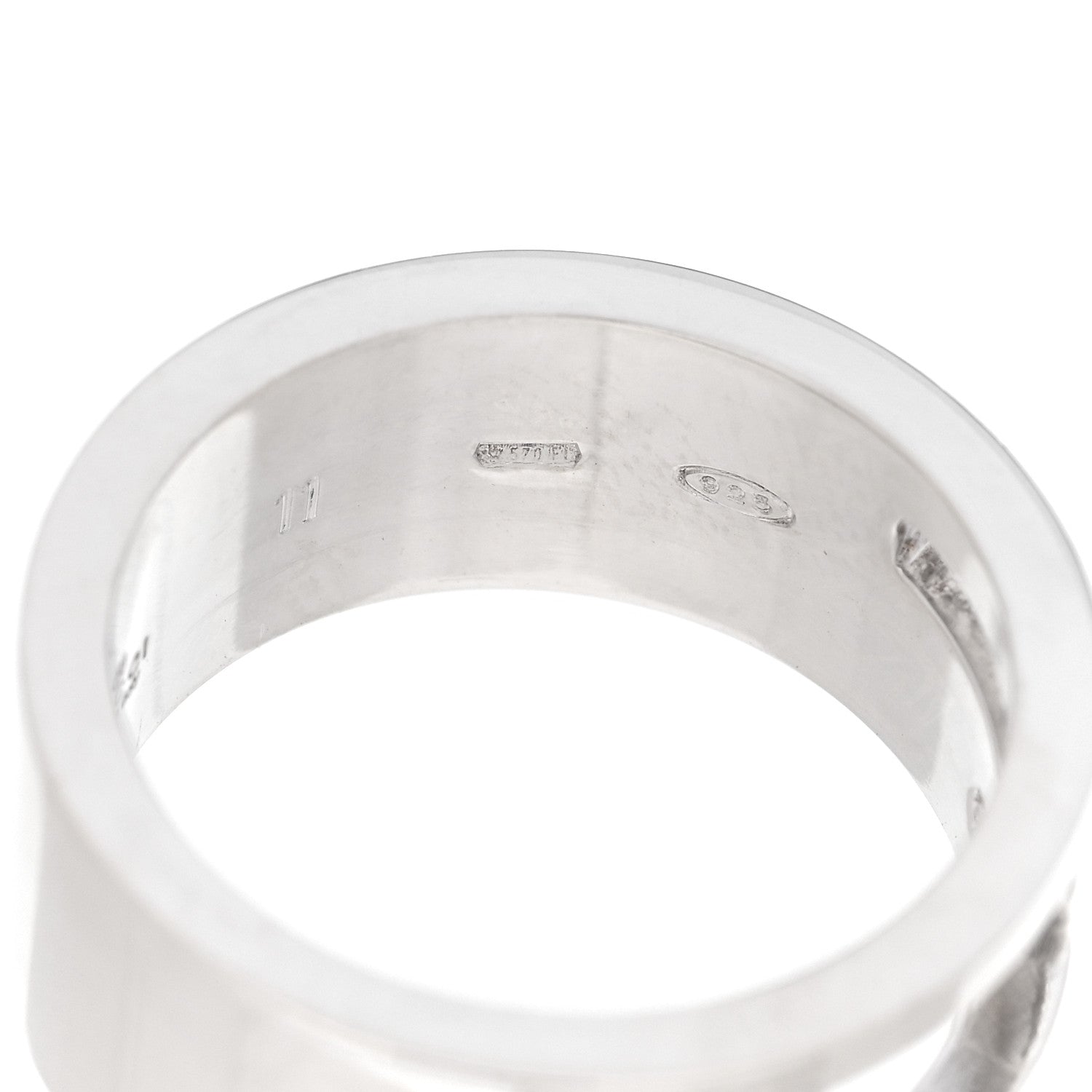 Gucci Sterling Silver G Cutout Ring 50 5.5 5 of 5