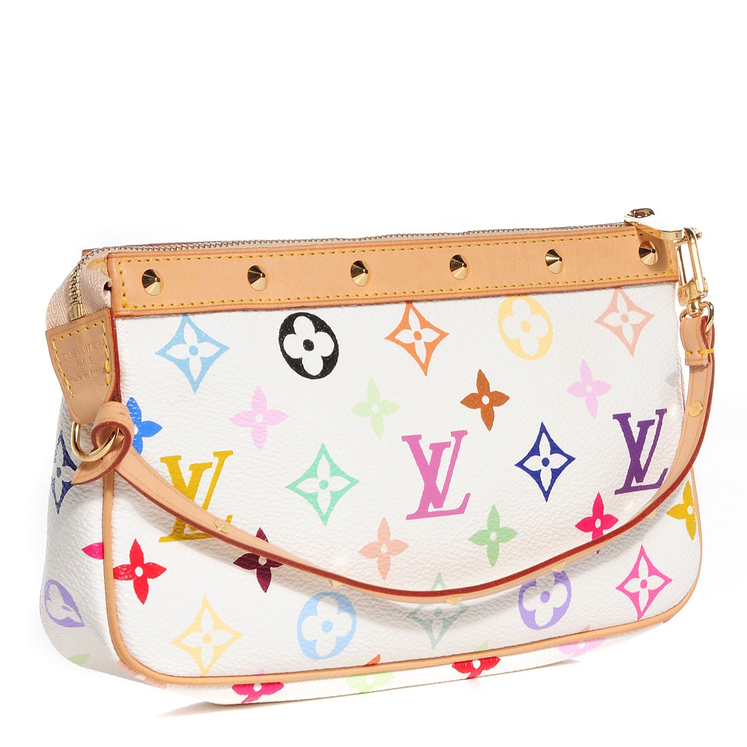 Louis Vuitton Monogram Multicolor Pochette Accessories White 3 of 8