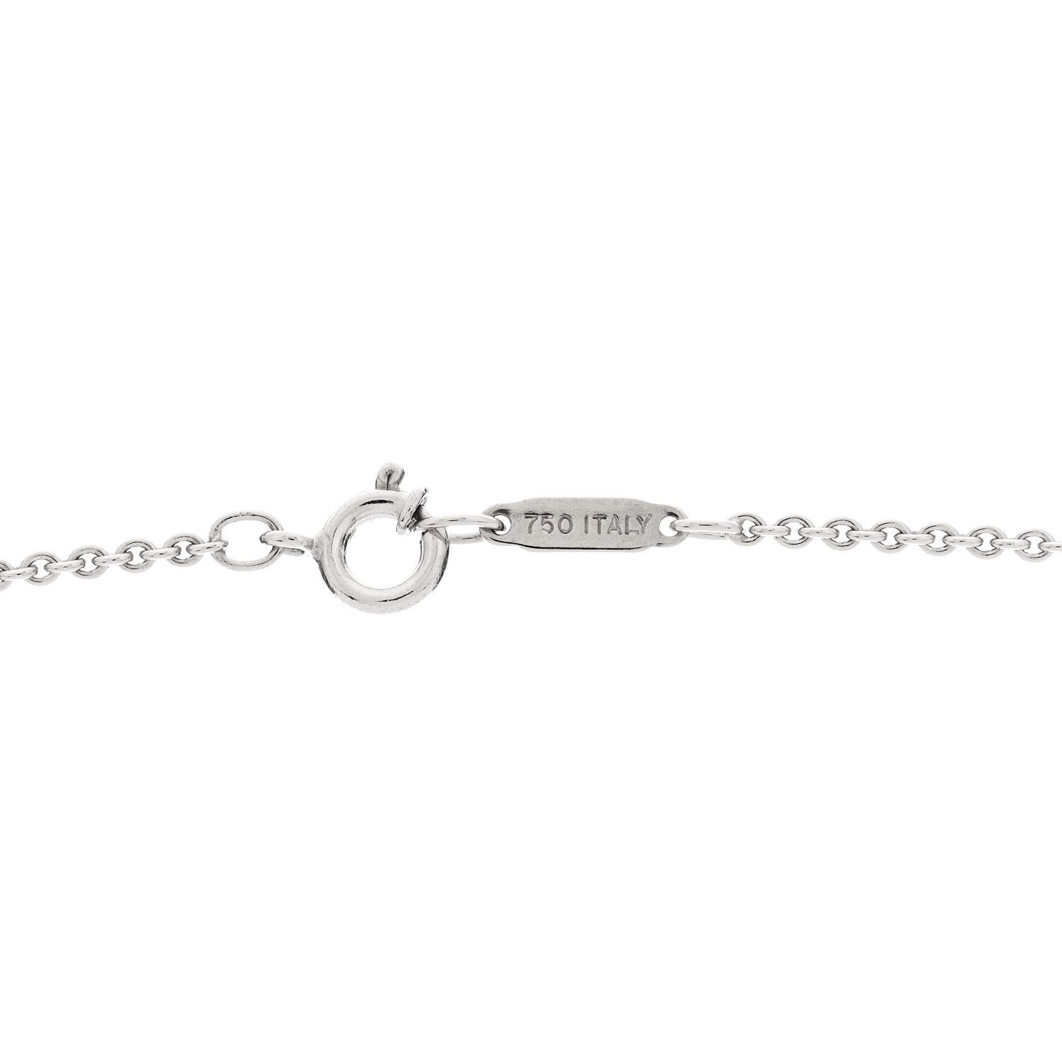 Tiffany 18K White Gold Diamond 1837 Double Bar Pendant Necklace 6 of 6