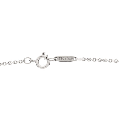 Tiffany 18K White Gold Diamond 1837 Double Bar Pendant Necklace 6 of 6