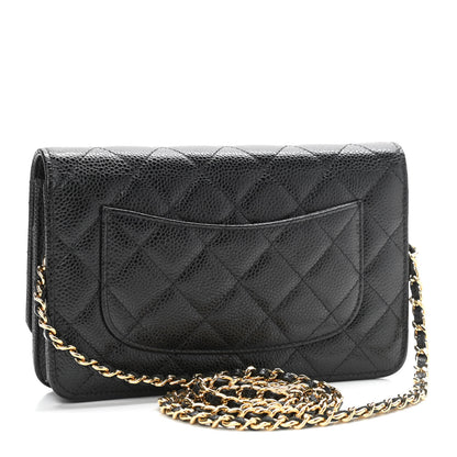 Chanel Caviar Quilted Wallet On Chain WOC Black 3 of 11