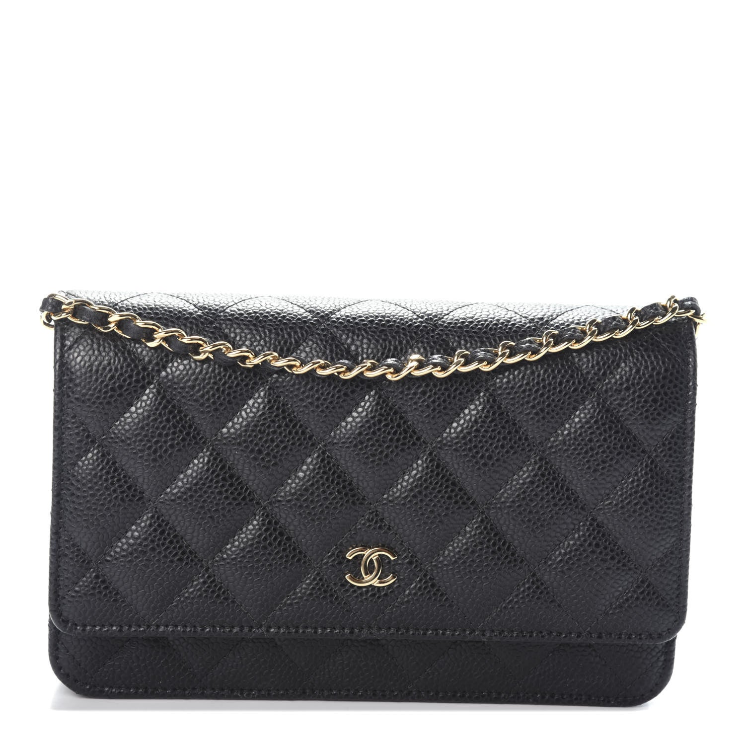 Chanel Caviar Quilted Wallet On Chain WOC Black 1 of 10