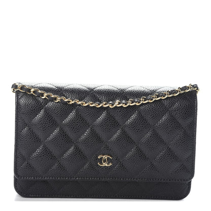 Chanel Caviar Quilted Wallet On Chain WOC Black 1 of 10