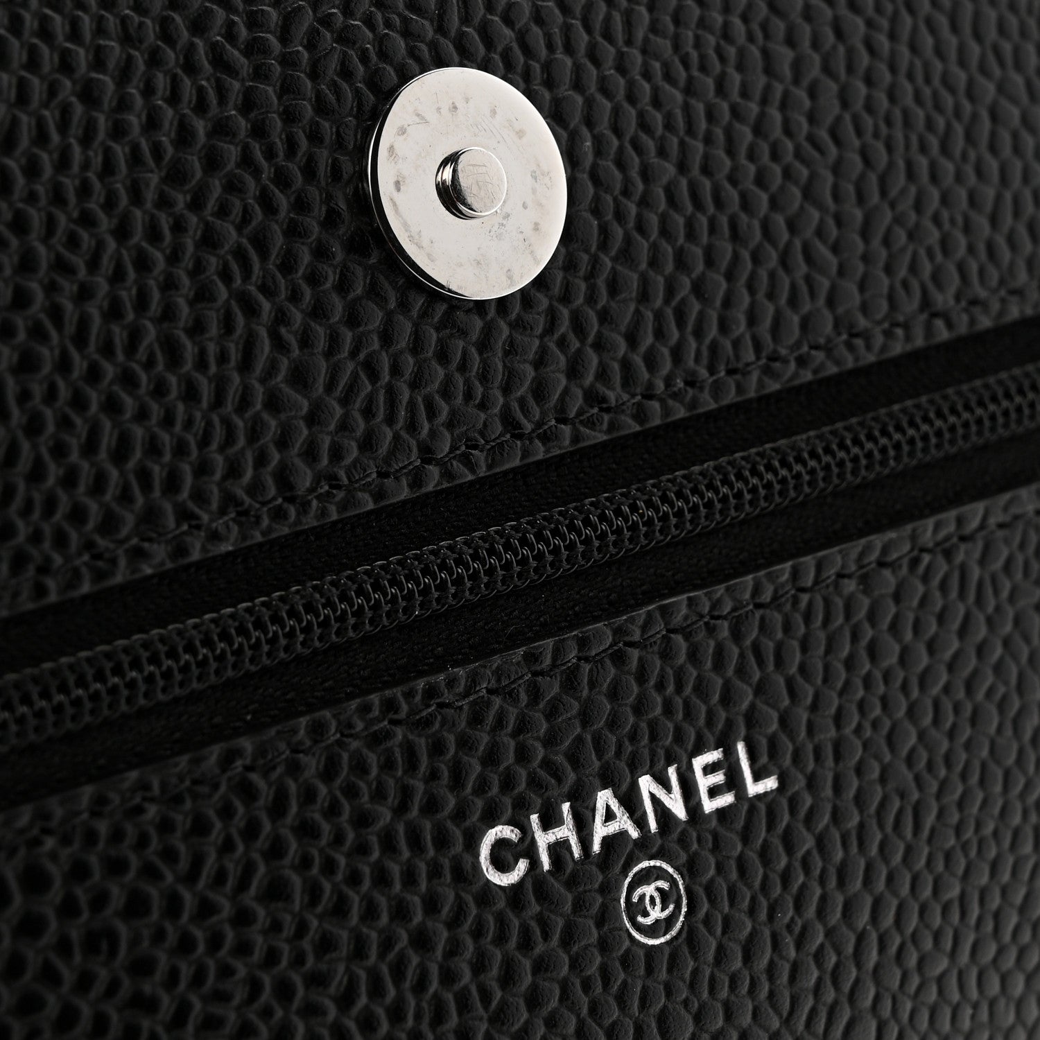 Chanel Caviar Quilted Wallet On Chain WOC Black 12 of 13