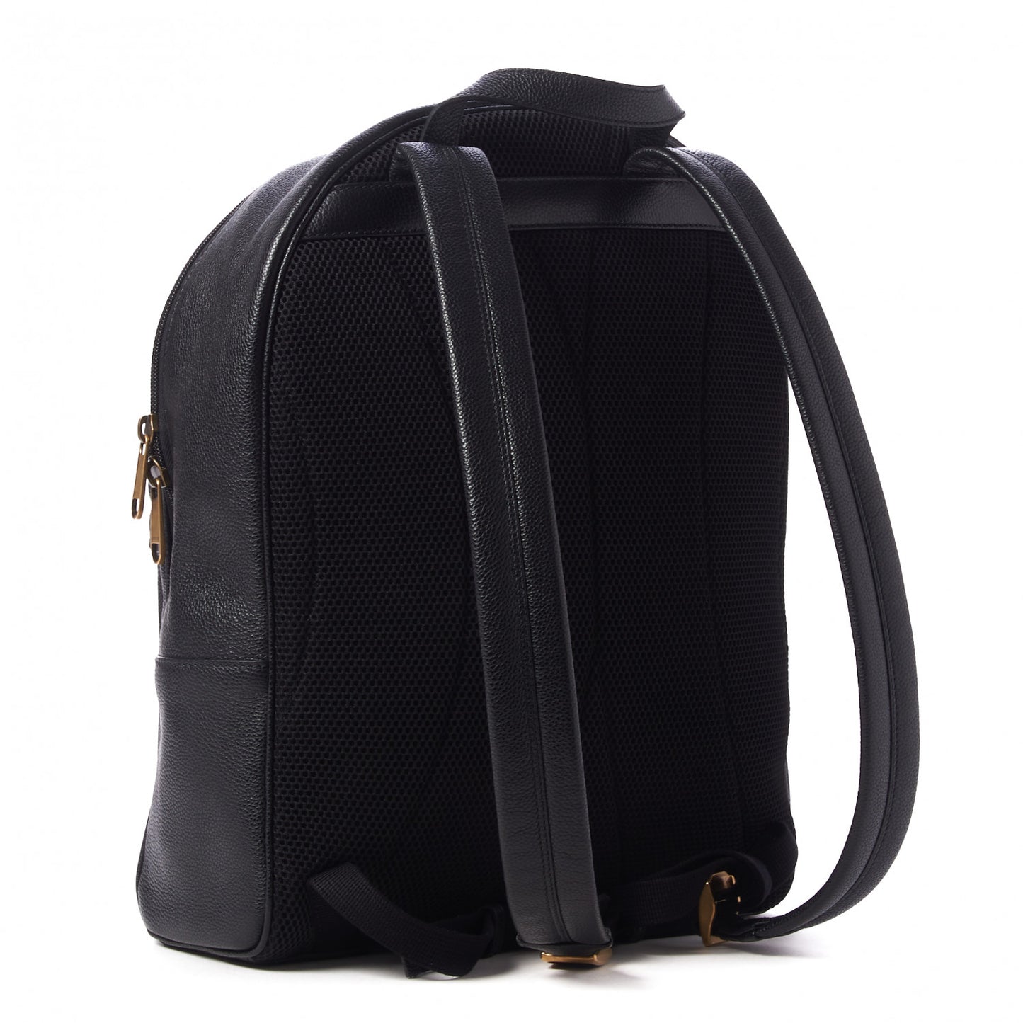 Calfskin Logo Day Backpack Black