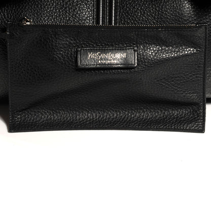 Saint Laurent Pebbled Leather Large Y Bow Tote Black 7 of 8