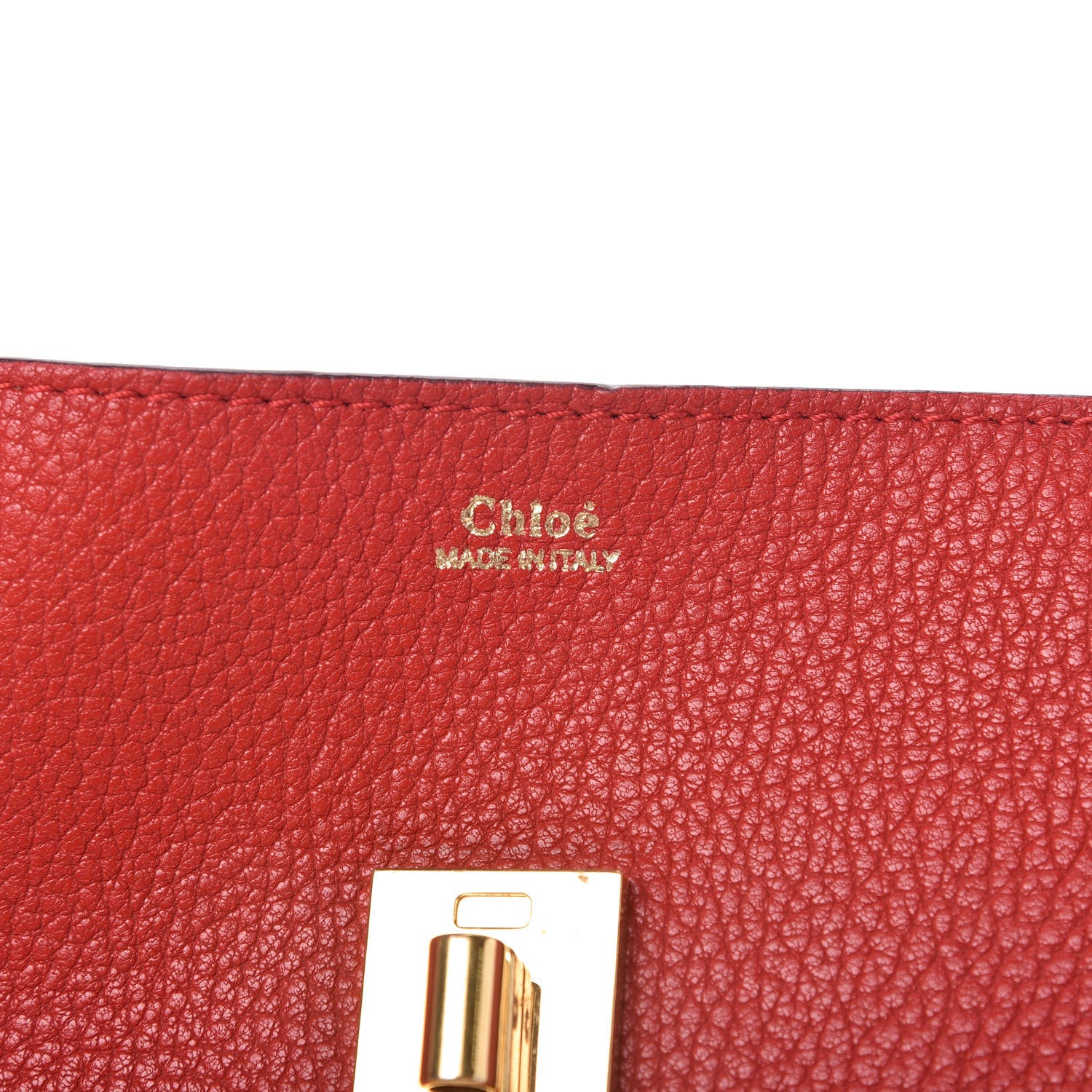 Chloe Grained Lambskin Mini Drew Shoulder Bag Plaid Red 8 of 10