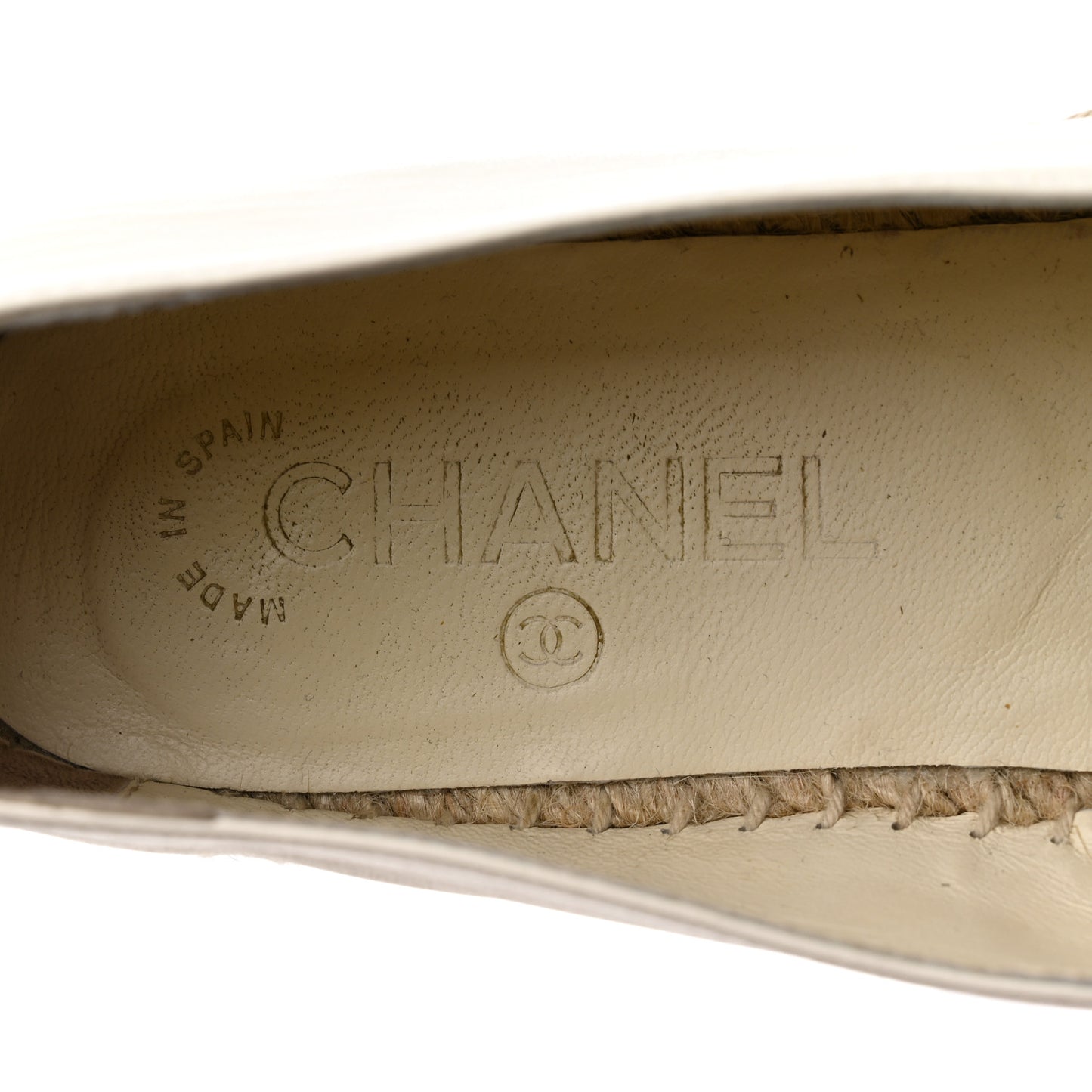 Lambskin CC Espadrilles 37 White
