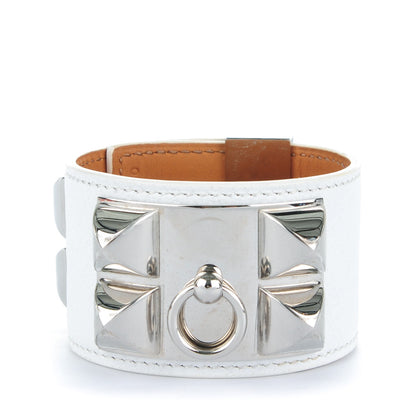 Hermes Epsom Collier de Chien CDC Bracelet S White 1 of 8