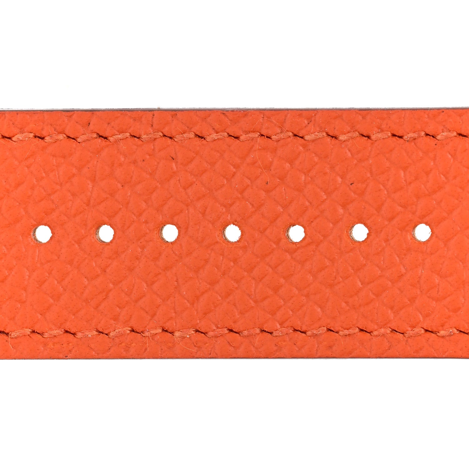 Hermes Epsom 42mm Apple Watch Single Tour Band Feu 3 of 10