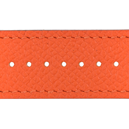 Hermes Epsom 42mm Apple Watch Single Tour Band Feu 3 of 10