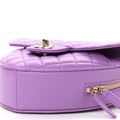 Chanel Lambskin Quilted CC In Love Heart Bag Purple 10 of 11