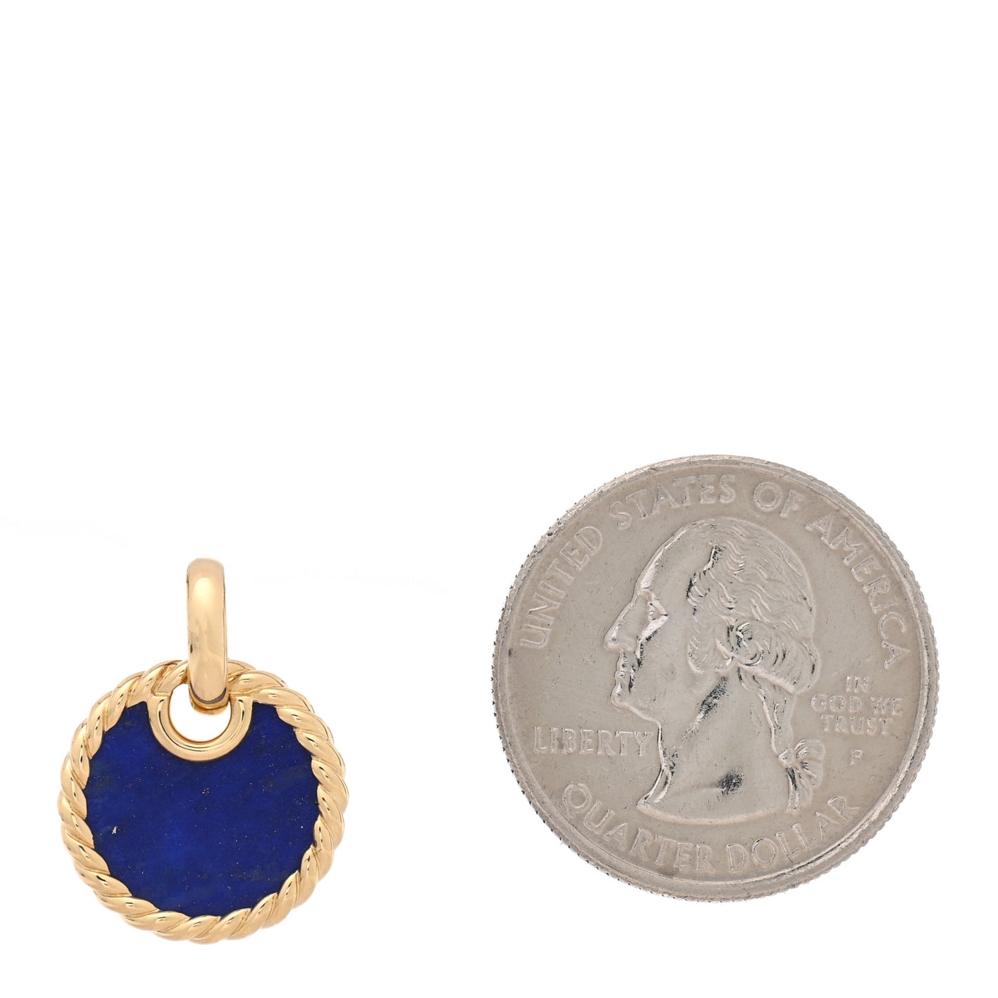 18K Yellow Gold Lapis Lazuli Elements Pendant
