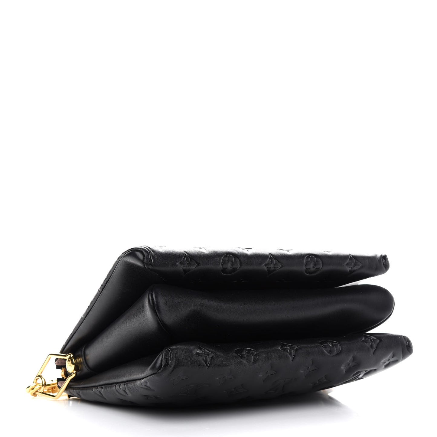 Lambskin Embossed Monogram Coussin PM Black