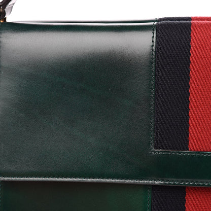 Gucci Tuscany Lux Calfskin Web GG Marmont Shoulder Bag Verde 11 of 15