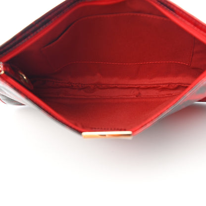 Jimmy Choo Patent Clutch Red Black 4 of 5
