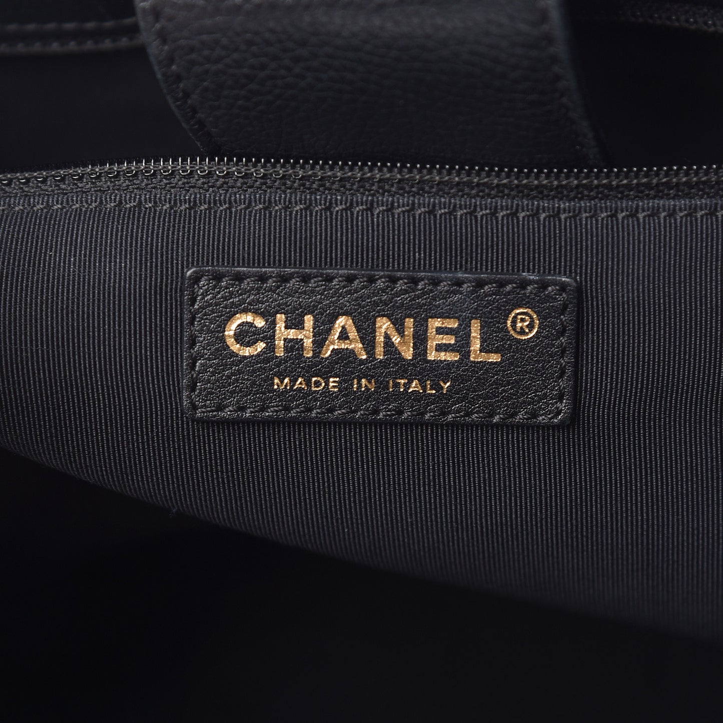 Calfskin Cerf Shopper Tote Black