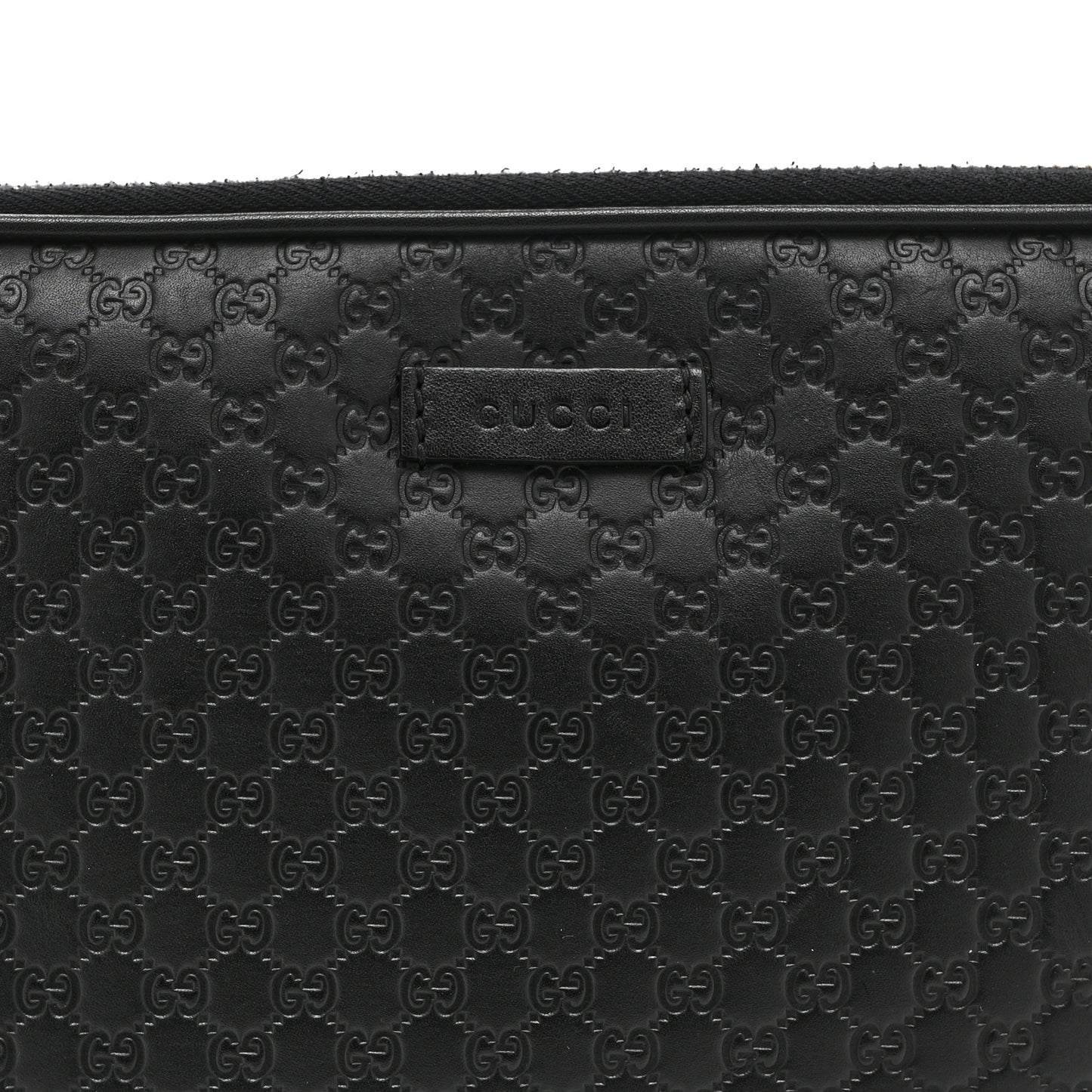 Microguccissima GG Wristlet Pouch Black