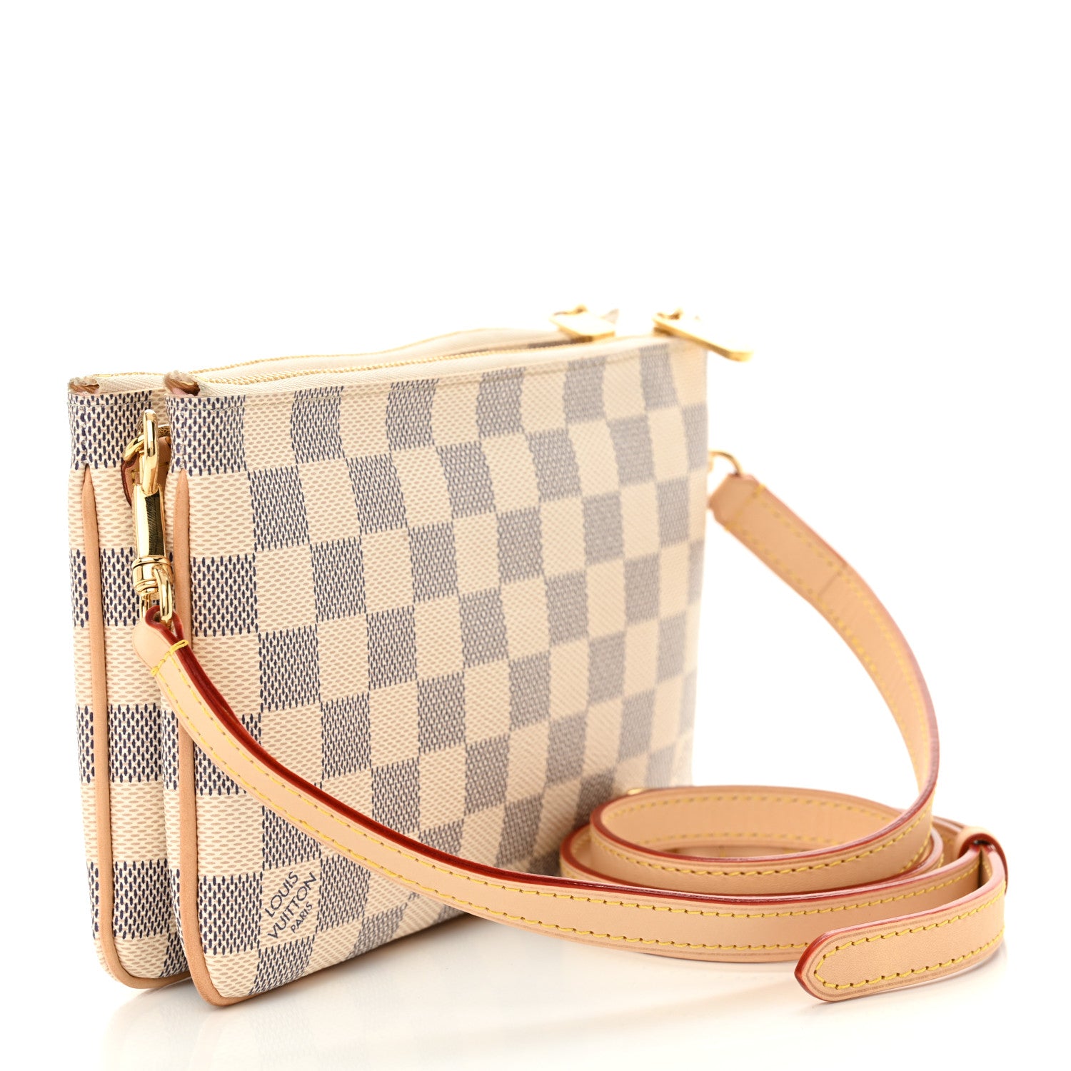 Louis Vuitton Damier Azur Double Zip Pochette 3 of 10