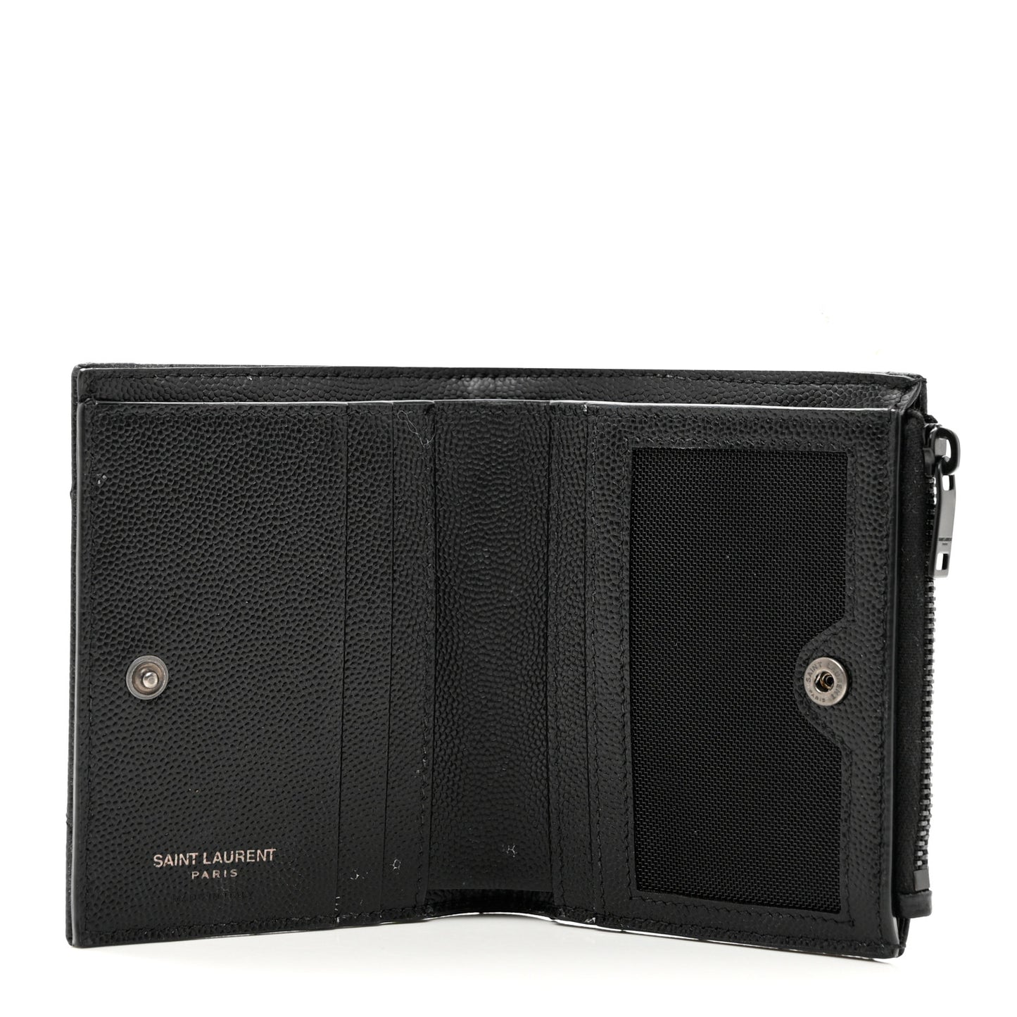 Grain De Poudre Matelasse Chevron Monogram Zipped Card Case Black