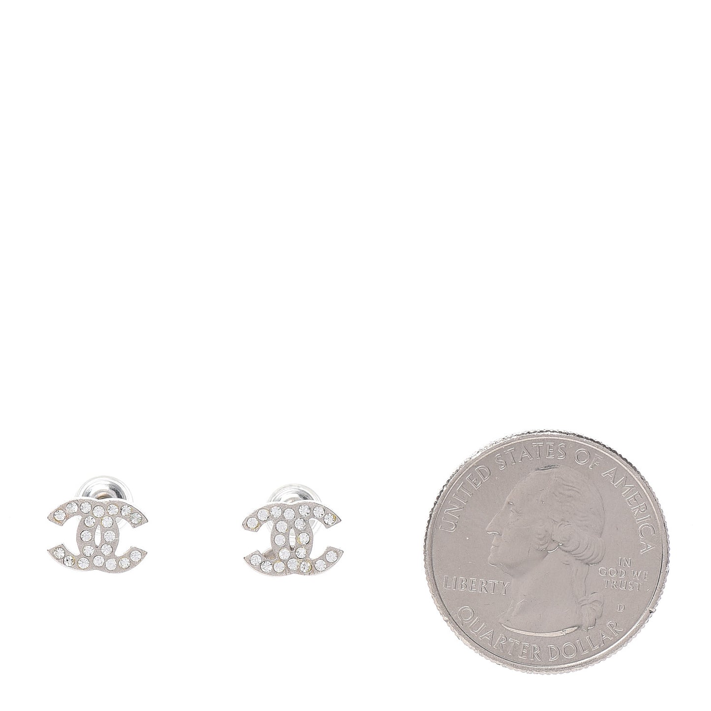Crystal Mini Timeless CC Earrings Silver
