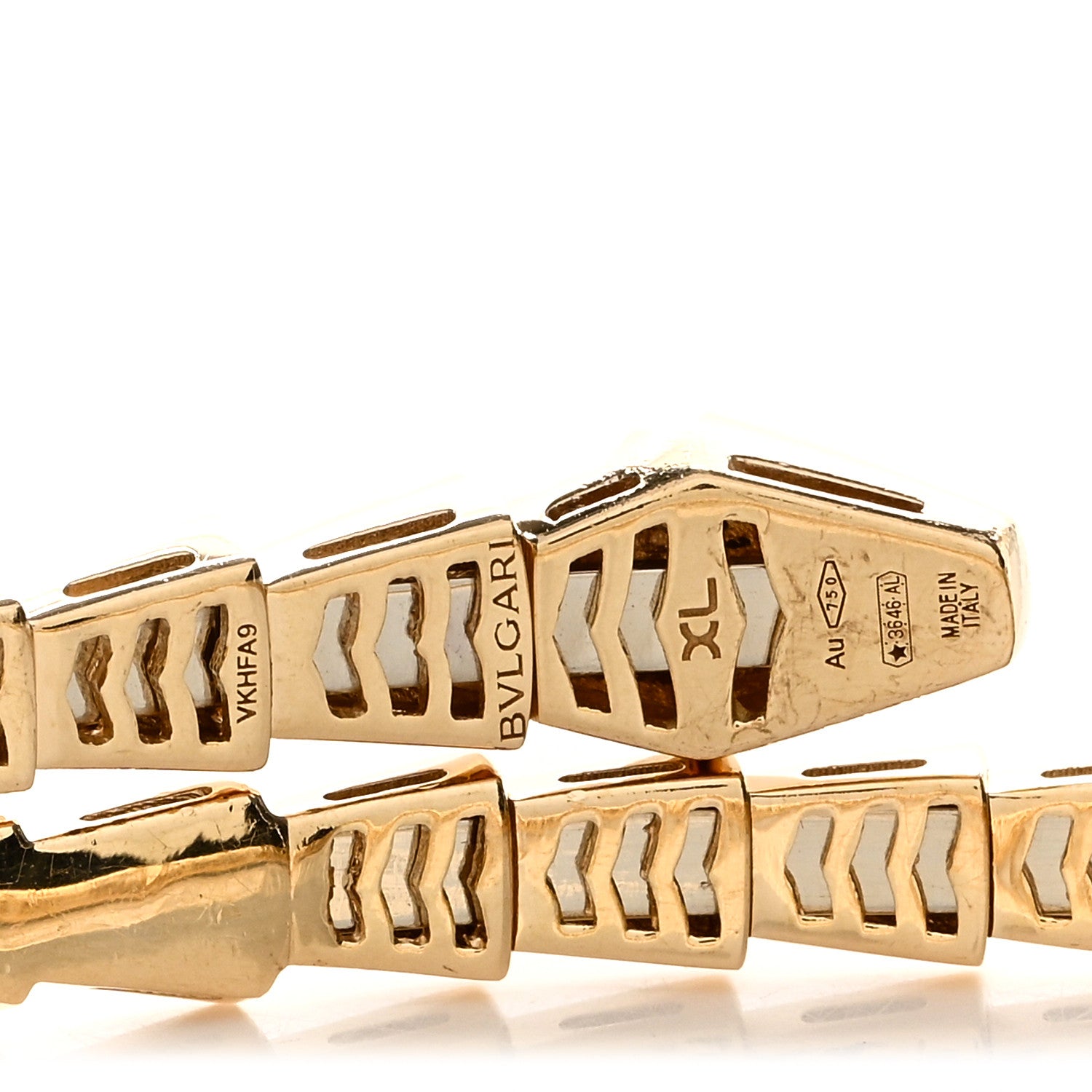Bulgari 18K Yellow Gold Serpenti Viper Bracelet XL 3 of 4