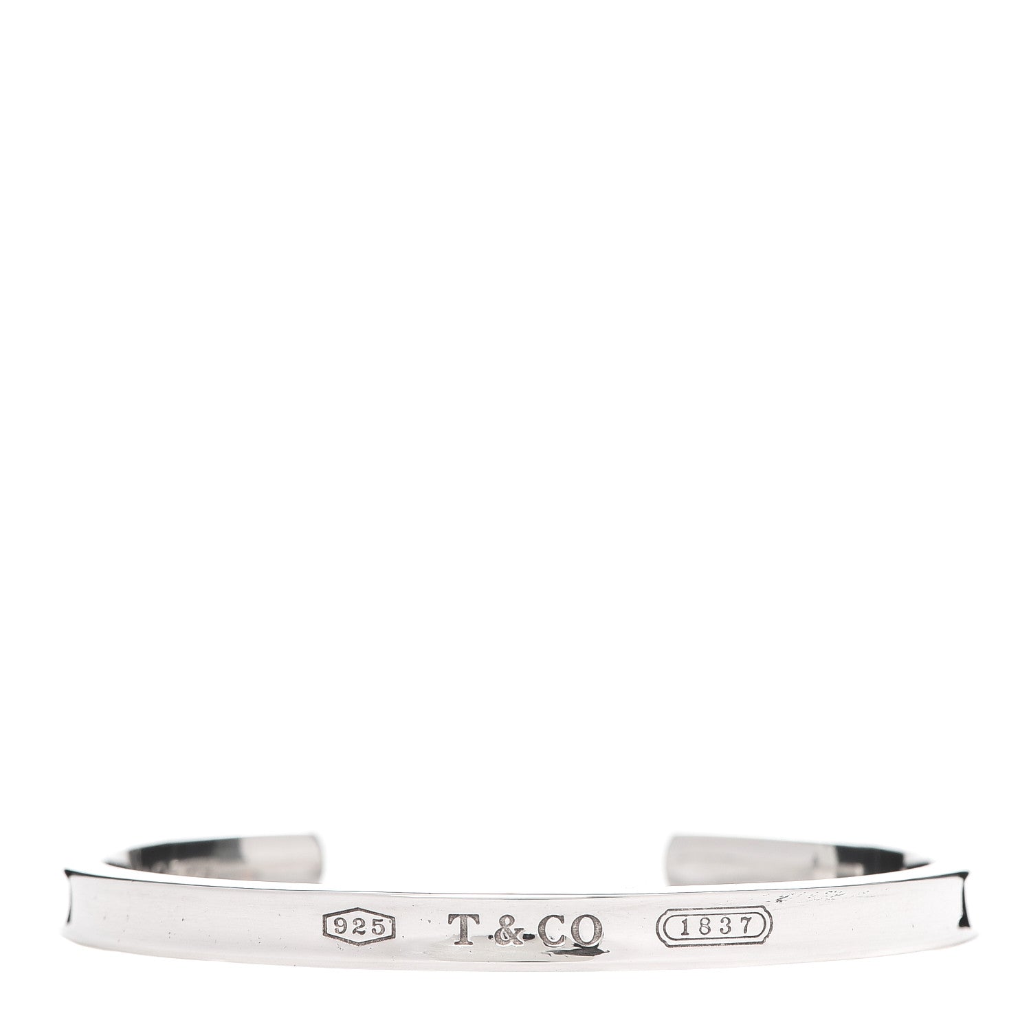 Tiffany Sterling Silver Narrow 1837 Cuff Bracelet 1 of 5