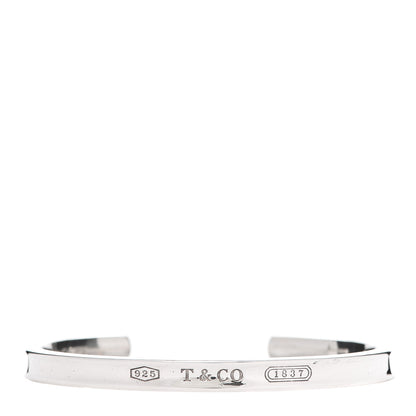 Tiffany Sterling Silver Narrow 1837 Cuff Bracelet 1 of 5