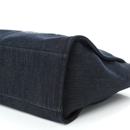Chanel Denim Large Deauville Tote Dark Blue 9 of 16