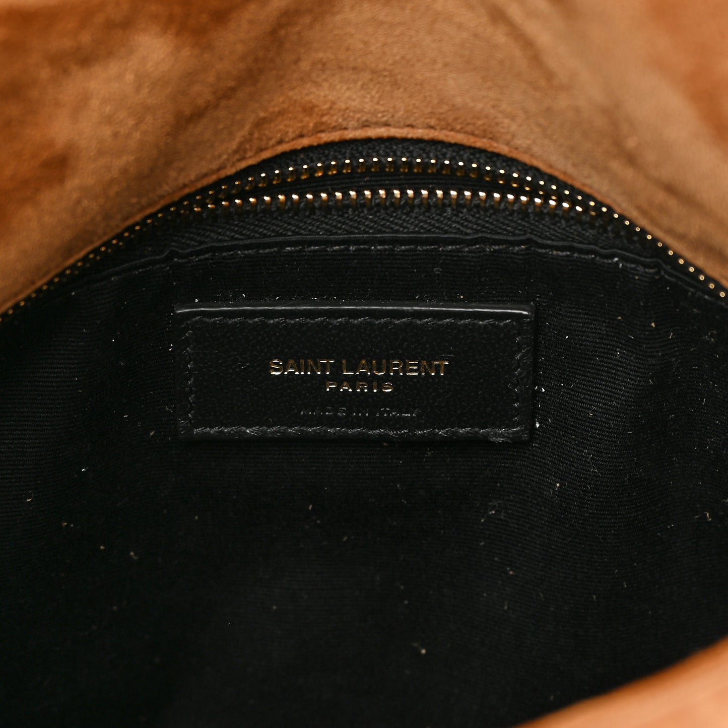 Suede Calfskin Quilted Small Loulou Puffer Monogram Chain Satchel Cinnamon